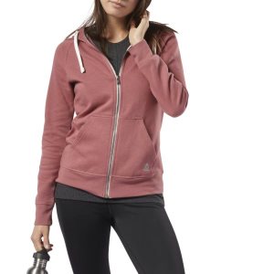 Reebok Training Essentials Full-Zip Kapuzenpullover Damen - Rosa - DE 680-EJD